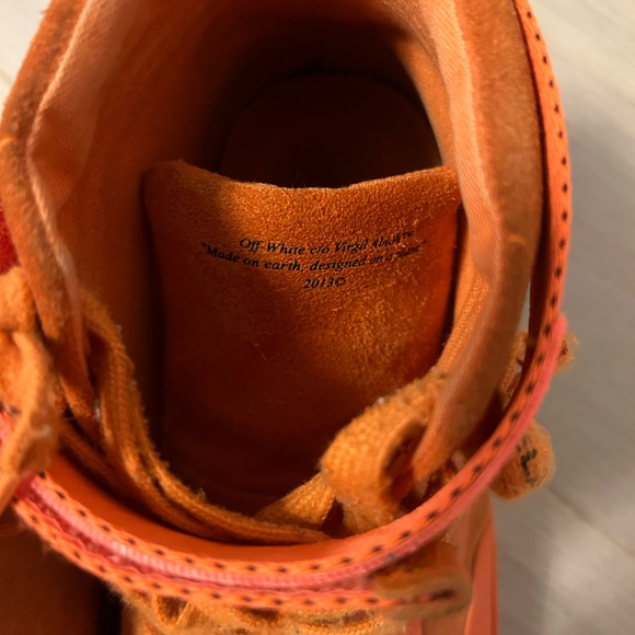 AUTHENTIC- OFF WHITE Men’s high top suede shoes size 41 - Picture 12 of 14